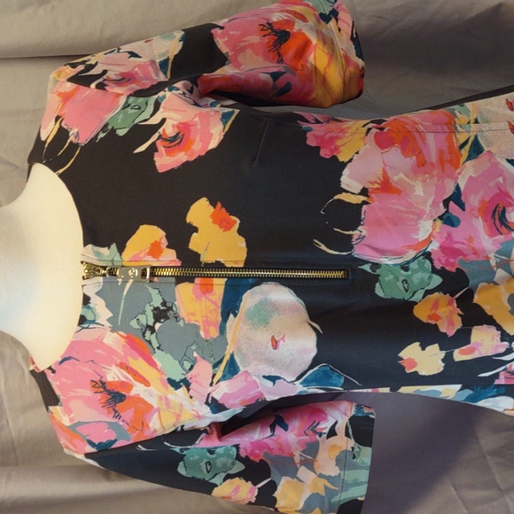 Spartina 449 Helena Floral Print Ponte Knit Midi Dress Size Small EUC - Picture 3 of 16